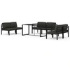 Image de vidaXL Ensemble de salon de jardin 7 pièces avec coussins Aluminium Anthracite