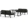 Image de vidaXL 5-tlg. Set de salon de jardin avec baissière Aluminium Anthrazit