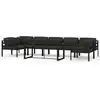 Image de vidaXL Ensemble salon de jardin 8 pièces avec coussins Aluminium Anthracite