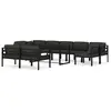 Image de vidaXL Ensemble salon de jardin 10 pièces avec coussins aluminium anthracite