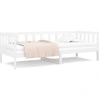 Image de vidaXL Lit de jour sans matelas Blanc 80x200 cm Pin massif