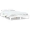Image de vidaXL Lit en bois massif blanc 140x200 cm pin