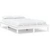 Image de vidaXL Lit en bois massif blanc 150x200 cm pin