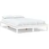 Image de vidaXL Lit en bois massif blanc 180x200 cm pin
