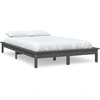 Image de vidaXL Lit en bois massif gris 180x200 cm pin