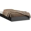Image de vidaXL Lit en bois massif gris 75x190 cm
