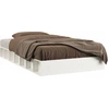 Image de vidaXL Lit en bois massif blanc 140x190 cm