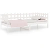 Image de vidaXL Lit de jour sans matelas Blanc 80x200 cm Pin massif