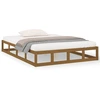 Image de vidaXL Lit en bois massif brun miel 150x200 cm