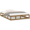Image de vidaXL Lit en bois massif brun miel 200x200 cm