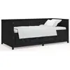 Image de vidaXL Lit de jour noir 75x190 cm pin massif