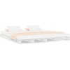 Image de vidaXL Lit de palette blanc 140x200 cm pin massif