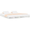 Image de vidaXL Lit de palette blanc 160x200 cm pin massif