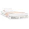 Image de vidaXL Lit de palette blanc 90x190 cm pin massif