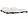 Image de vidaXL Lit de palette Gris 140x190 cm Pin massif