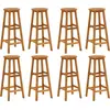 Image de vidaXL Tabouret de bar 8 pcs. Bois massif acacia