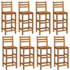 Image de vidaXL Tabouret de bar 8 pcs. Bois massif acacia