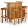 Image de vidaXL Ensemble de bar de jardin 5 pièces en bois massif d'acacia