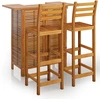 Image de vidaXL Ensemble de bar de jardin 3 pièces en bois massif d'acacia