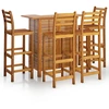 Image de vidaXL Ensemble de bar de jardin 5 pièces en bois massif d'acacia
