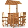 Image de vidaXL Ensemble de bar de jardin 5 pièces en bois massif d'acacia