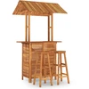 Image de vidaXL Ensemble de bar de jardin 3 pièces en bois massif d'acacia