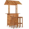 Image de vidaXL Ensemble de bar de jardin 3 pièces en bois massif d'acacia