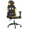 Image de vidaXL Chaise de jeu avec fonction de massage Noir & Or Similicuir