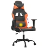 Image de vidaXL Chaise de jeu avec fonction de massage noir et orange similicuir