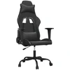Image de vidaXL Chaise de jeu avec fonction de massage Noir similicuir