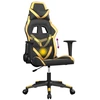 Image de vidaXL Chaise de jeu avec fonction de massage Noir & Or Similicuir