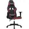 Image de vidaXL Chaise de jeu avec fonction de massage noir et bordeaux similicuir