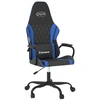 Image de vidaXL Chaise de jeu avec fonction de massage Noir et bleu Similicuir