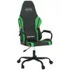Image de Chaise gaming vidaXL avec fonction massage, similicuir noir et vert