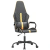 Image de Fauteuil gaming vidaXL avec fonction massage, en similicuir doré et noir
