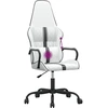 Image de vidaXL Chaise de jeu avec fonction de massage Noir et blanc similicuir