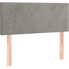 Image de vidaXL Tête de lit gris clair 90x5x78/88 cm velours
