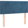 Image de vidaXL Tête de lit bleu foncé 100x5x78/88 cm velours