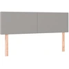 Image de vidaXL Têtes de lit 2 pcs. Gris clair 72x5x78/88 cm Tissu