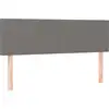 Image de vidaXL Têtes de lit 2 pcs. Gris foncé 72x5x78/88 cm Tissu