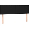 Image de Têtes de lit 2 pcs. noir 72x5x78/88 cm Tissu