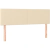 Image de vidaXL Têtes de lit 2 pcs. Crème 72x5x78/88 cm Tissu