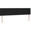 Image de Têtes de lit 2 pcs. noir 80x5x78/88 cm Tissu
