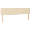 Image de vidaXL Têtes de lit 2 pcs. Crème 80x5x78/88 cm Tissu