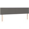 Image de vidaXL Têtes de lit 2 pcs. Gris 80x5x78/88 cm Similicuir
