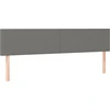Image de Têtes de lit 2 pcs. Gris foncé 90x5x78/88 cm Tissu
