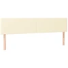 Image de vidaXL Têtes de lit 2 pcs. Crème 90x5x78/88 cm Similicuir