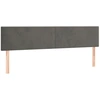 Image de Têtes de lit 2 pcs. Gris foncé 90x5x78/88 cm velours