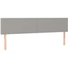 Image de vidaXL Têtes de lit 2 pcs. Gris clair 100x5x78/88 cm Tissu
