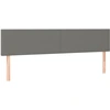 Image de vidaXL Têtes de lit 2 pcs. Gris foncé 100x5x78/88 cm Tissu